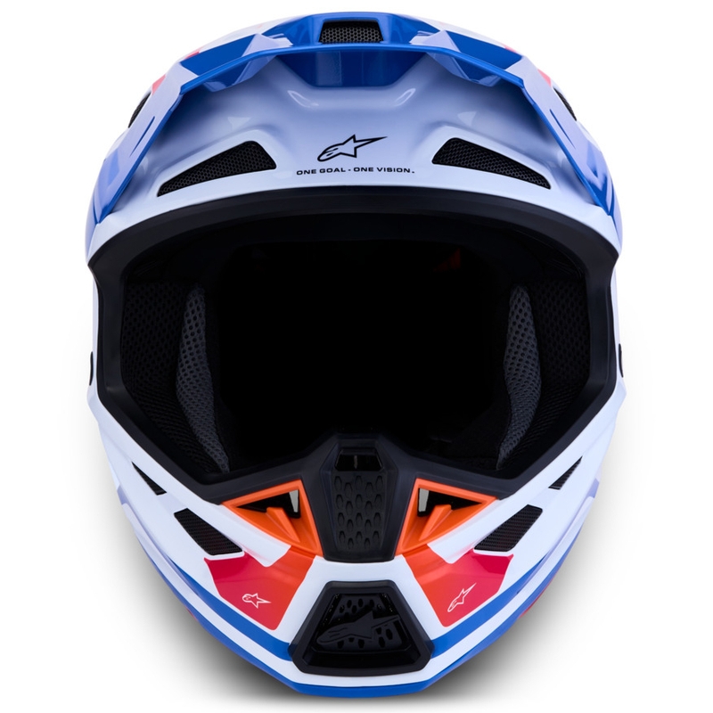 Alpinestars Supertech S-M7 Core motocross kaciga bijelo-plavo-narančasta