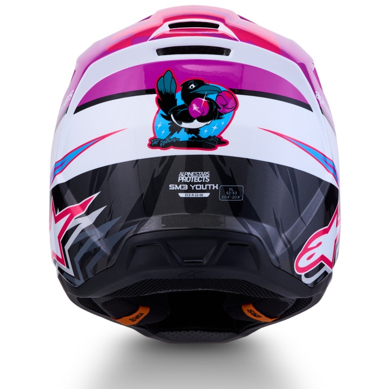 Alpinestars S-M3 Falcon dječja motokros kaciga ljubičasto-bijelo-crna