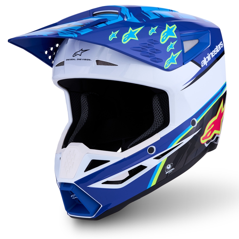 Alpinestars S-M3 Falcon dječja motocross kaciga plavo-bijelo-crna
