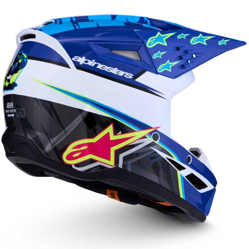 Alpinestars S-M3 Falcon dječja motocross kaciga plavo-bijelo-crna