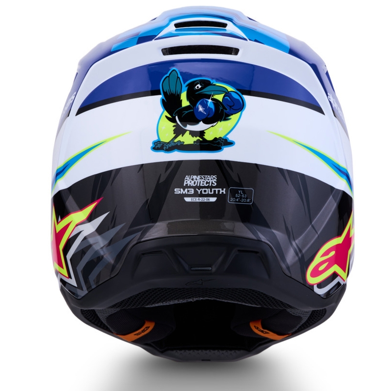 Alpinestars S-M3 Falcon dječja motocross kaciga plavo-bijelo-crna