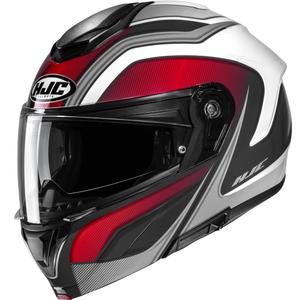 Preklopna motociklistička kaciga HJC C92 Sirius MC1 crno-bijelo-srebrno-crvena