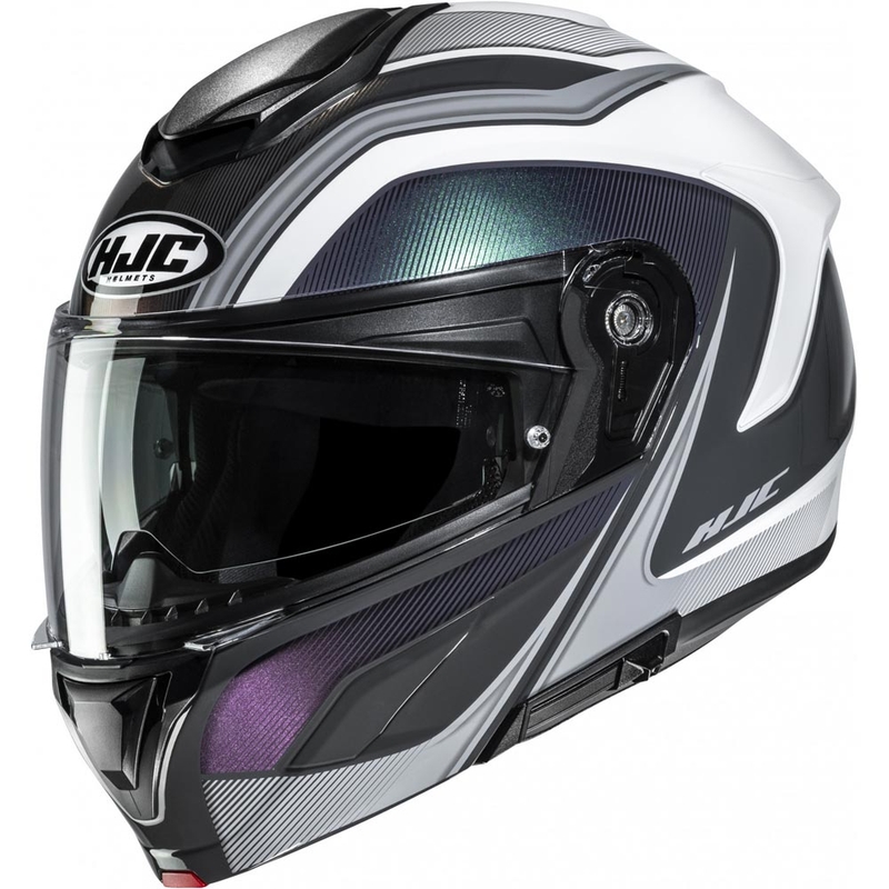Preklopna motociklistička kaciga HJC C92 Sirius MC10 crno-bijele boje