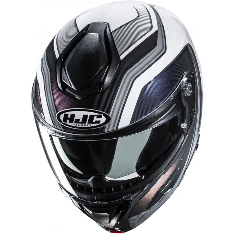 Preklopna motociklistička kaciga HJC C92 Sirius MC10 crno-bijele boje