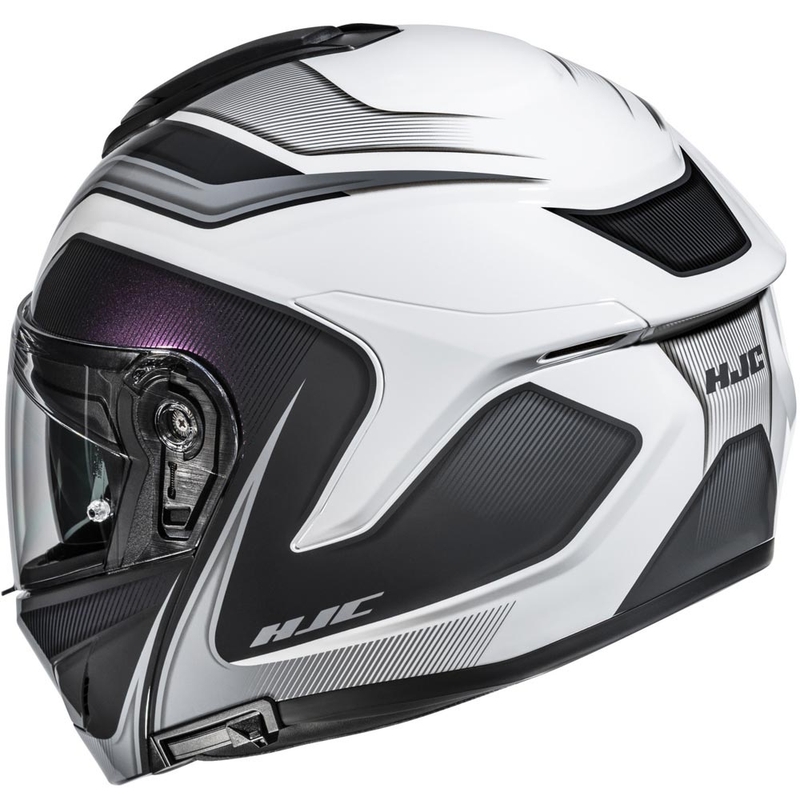 Preklopna motociklistička kaciga HJC C92 Sirius MC10 crno-bijele boje