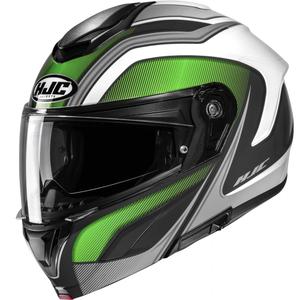 Preklopna motociklistička kaciga HJC C92 Sirius MC4 crno-bijelo-srebrno-zelena