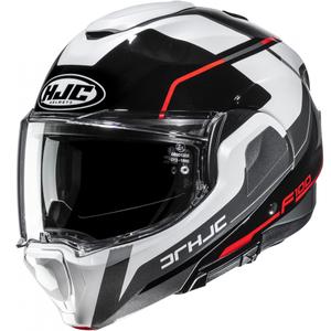 Preklopna motociklistička kaciga HJC F100 Astra MC1 crno-bijelo-crveno-siva
