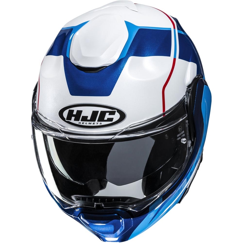 Preklopna motociklistička kaciga HJC F100 Astra MC21 bijelo-plavo-crvena