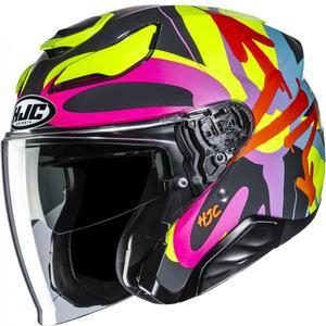 Otvorena motociklistička kaciga HJC F31 Sora MC38 crne boje
