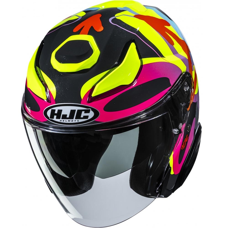Otvorena motociklistička kaciga HJC F31 Sora MC38 crne boje