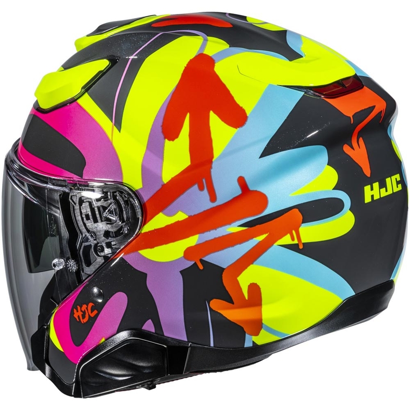 Otvorena motociklistička kaciga HJC F31 Sora MC38 crne boje