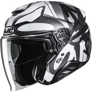 Otvorena motociklistička kaciga HJC F31 Sora MC5 crno-sivo-bijela