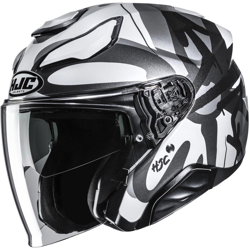 Otvorena motociklistička kaciga HJC F31 Sora MC5 crno-sivo-bijela