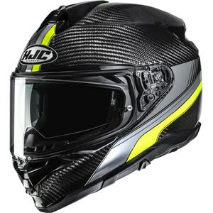 Integralna motociklistička kaciga HJC F72 Carbon Eos MC3H crno-fluo žuta