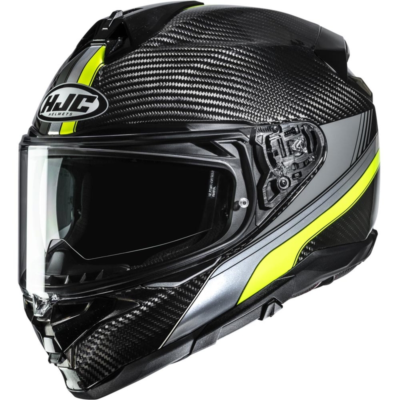 Integralna motociklistička kaciga HJC F72 Carbon Eos MC3H crno-fluo žuta