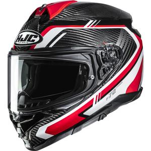 Integralna motociklistička kaciga HJC F72 Carbon Kairo MC1 crno-bijelo-crvena