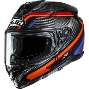 Integralna motociklistička kaciga HJC F72 Carbon Kairo MC8 crno-narančasto-crveno-ljubičasta
