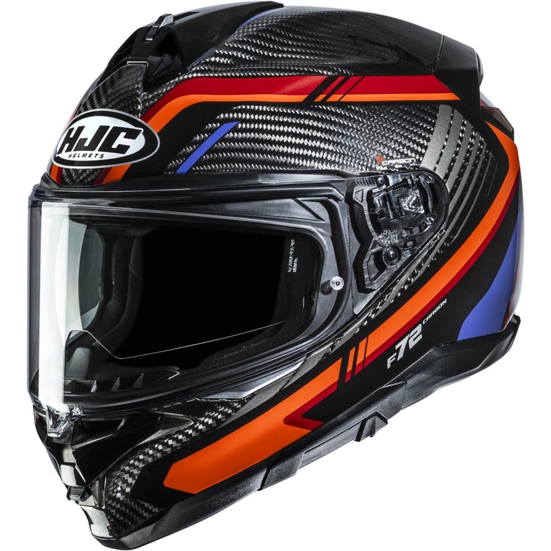 Integralna motociklistička kaciga HJC F72 Carbon Kairo MC8 crno-narančasto-crveno-ljubičasta