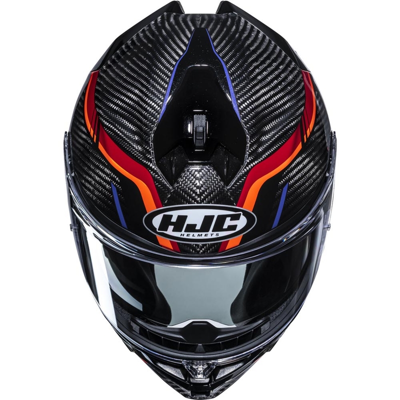 Integralna motociklistička kaciga HJC F72 Carbon Kairo MC8 crno-narančasto-crveno-ljubičasta