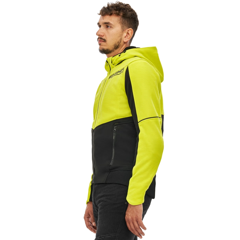 Shima Daybreaker motociklistička majica s kapuljačom crno-fluo žuta