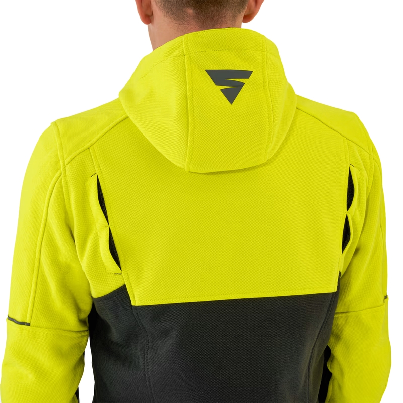 Shima Daybreaker motociklistička majica s kapuljačom crno-fluo žuta