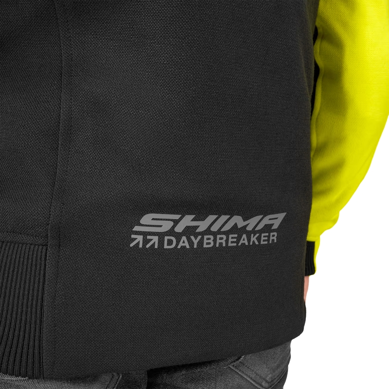 Shima Daybreaker motociklistička majica s kapuljačom crno-fluo žuta