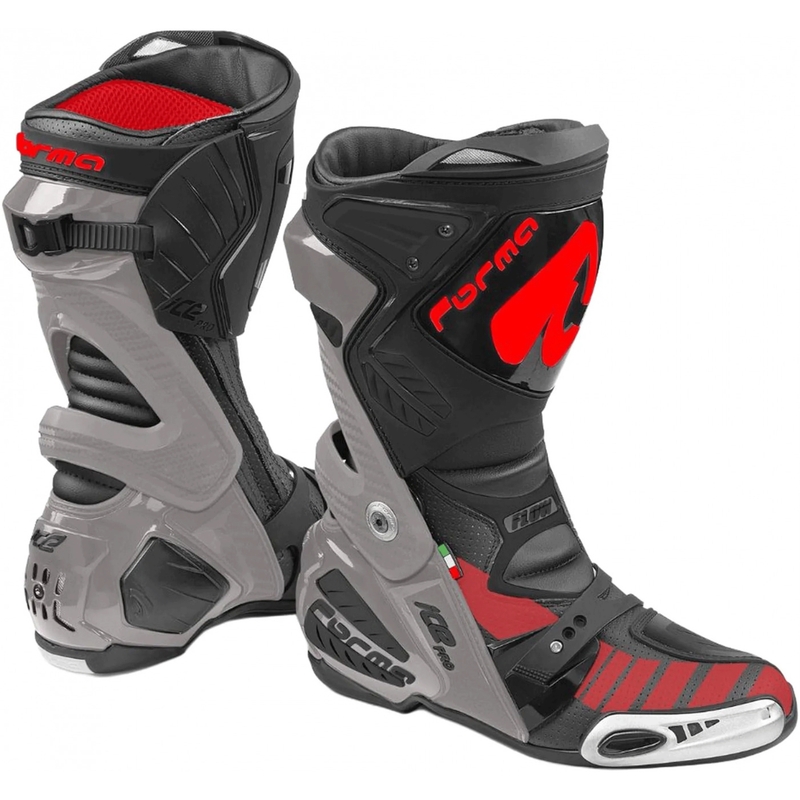 Forma Ice Pro Flow motociklističke čizme sivo-crno-crvene