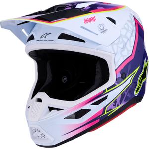 Alpinestars Supertech S-M7 Blaster kaciga za motokros ljubičasto-bijela