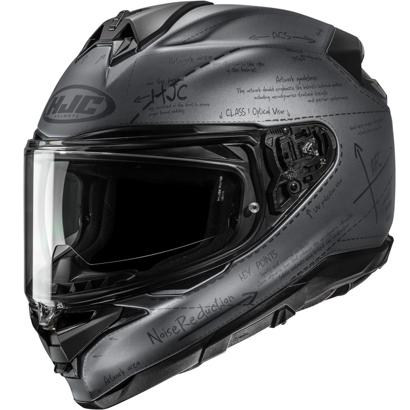 Integralna motociklistička kaciga HJC F72 Odyssea MC5SF sivo-crna
