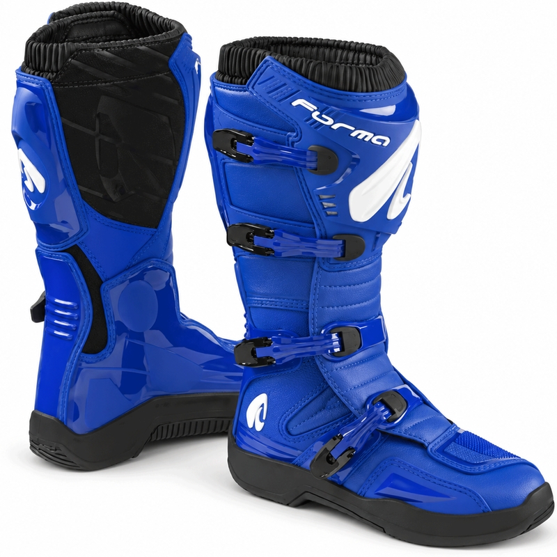 Forma Traction motokros čizme plavo-crno-bijele