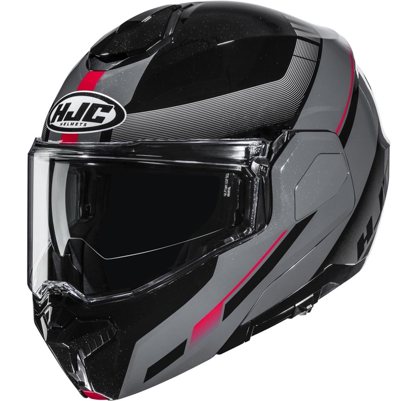 Preklopna motociklistička kaciga HJC i101 Mira MC1 crno-sivo-crvena