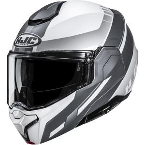 Preklopna motociklistička kaciga HJC i101 Mira MC10SF bijelo-siva