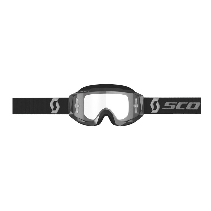 SCOTT Hustle X MX naočale za motocros crno sive (prozirni pleksiglas)
