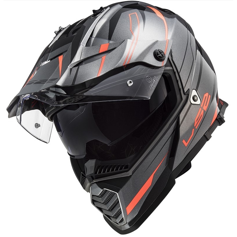 Enduro kaciga LS2 MX436 Pioneer EVO Knight titanium-orange