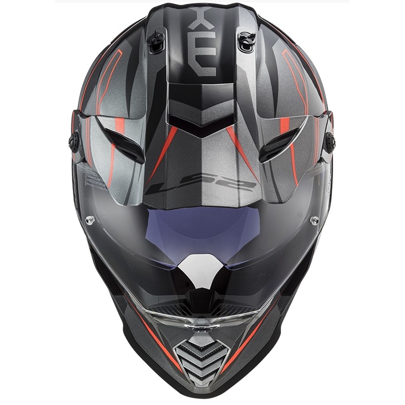 Enduro kaciga LS2 MX436 Pioneer EVO Knight titanium-orange