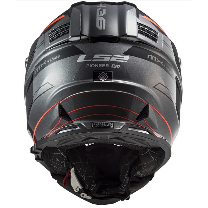 Enduro kaciga LS2 MX436 Pioneer EVO Knight titanium-orange