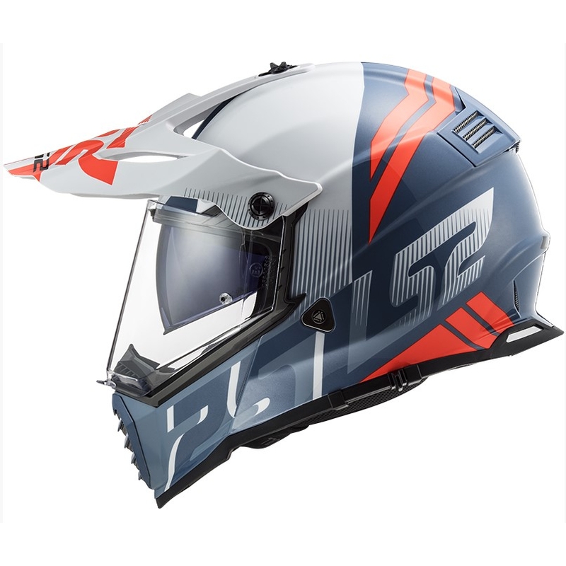 Enduro kaciga LS2 MX436 Pioneer EVO Evolve bijelo-plavo-narančasta