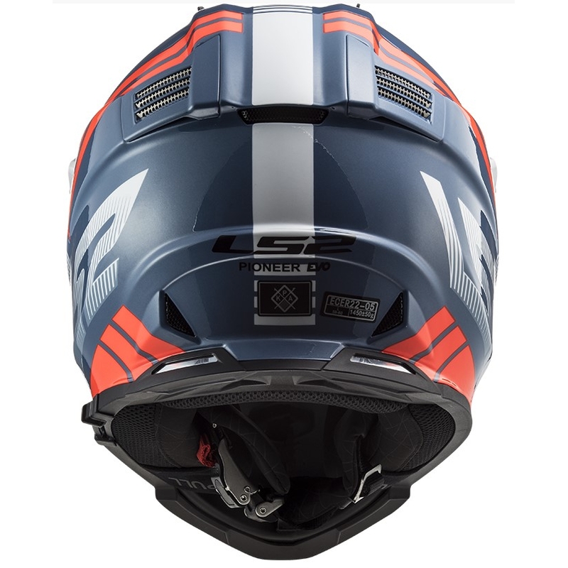 Enduro kaciga LS2 MX436 Pioneer EVO Evolve bijelo-plavo-narančasta
