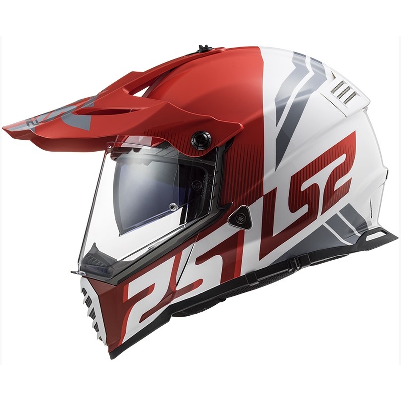 Enduro kaciga LS2 MX436 Pioneer EVO Evolve bijelo-sivo-crvena