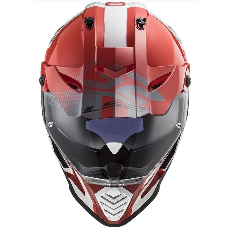 Enduro kaciga LS2 MX436 Pioneer EVO Evolve bijelo-sivo-crvena