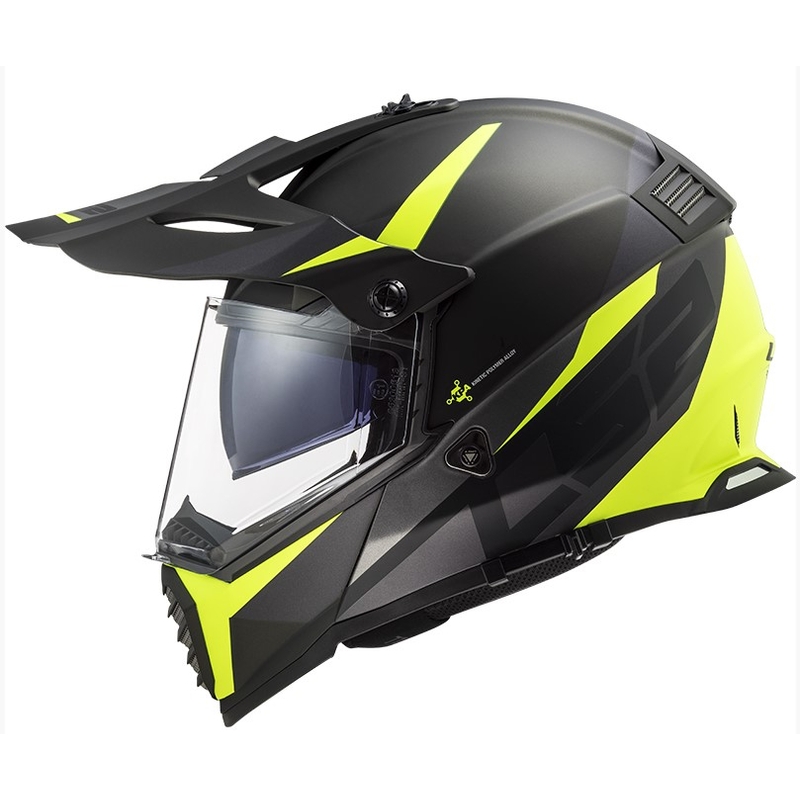 Enduro kaciga LS2 MX436 Pioneer EVO Router crno-fluo žuta