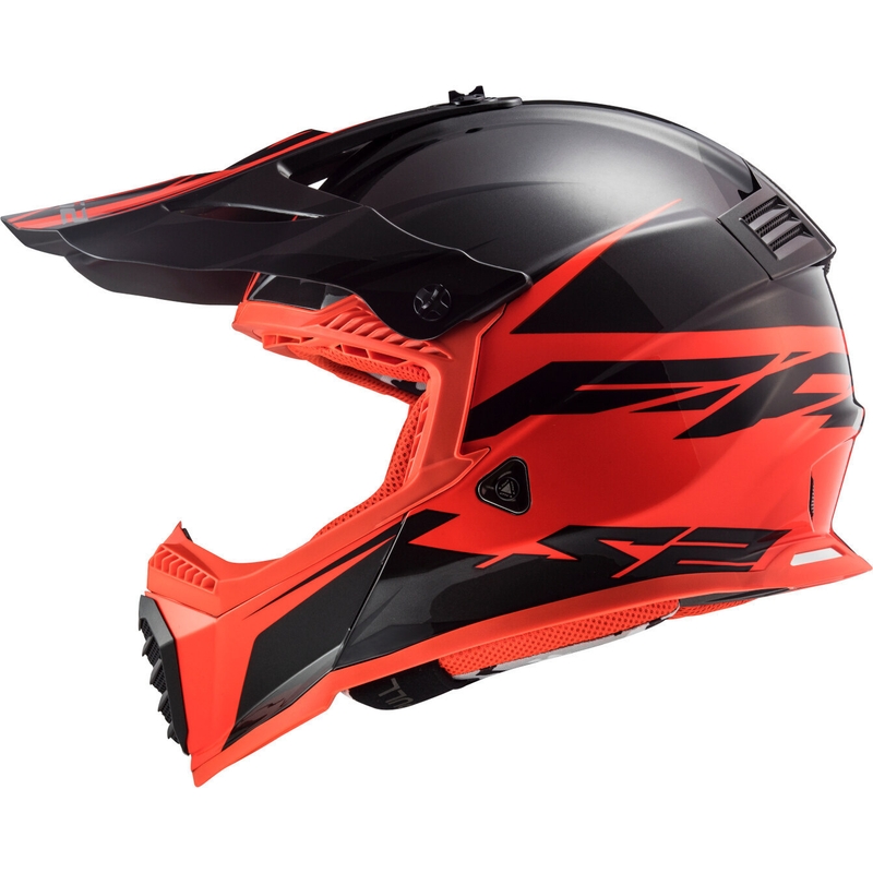 LS2 MX437 Fast Evo Roar Motocross kaciga Black Red rasprodaja