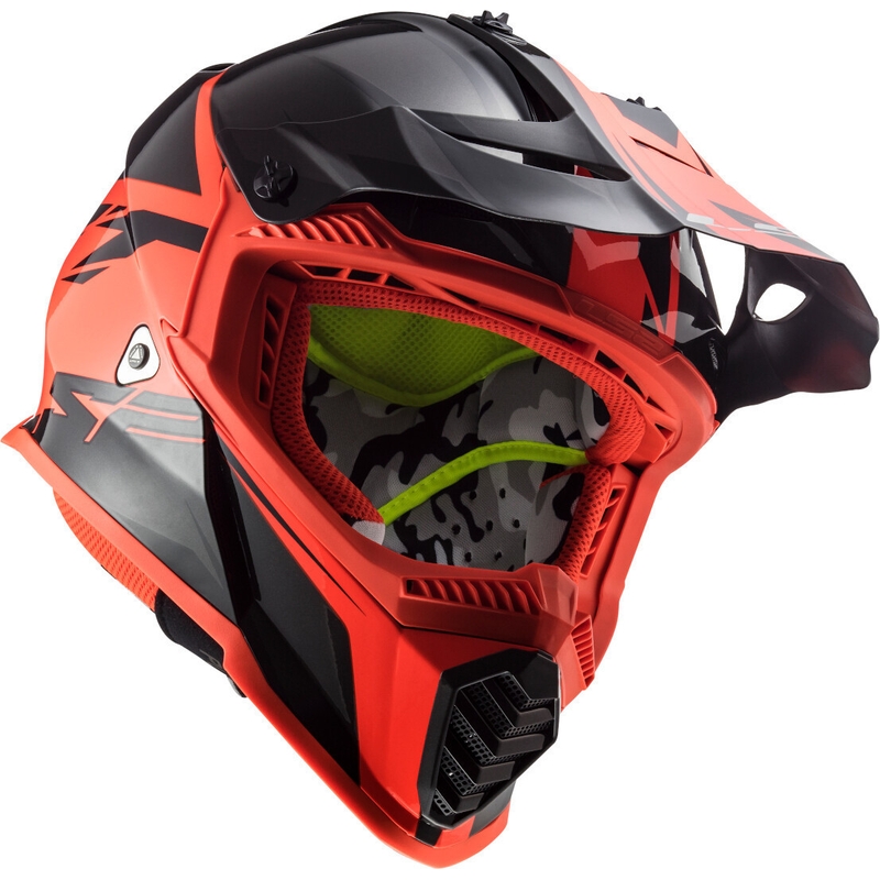 LS2 MX437 Fast Evo Roar Motocross kaciga Black Red rasprodaja