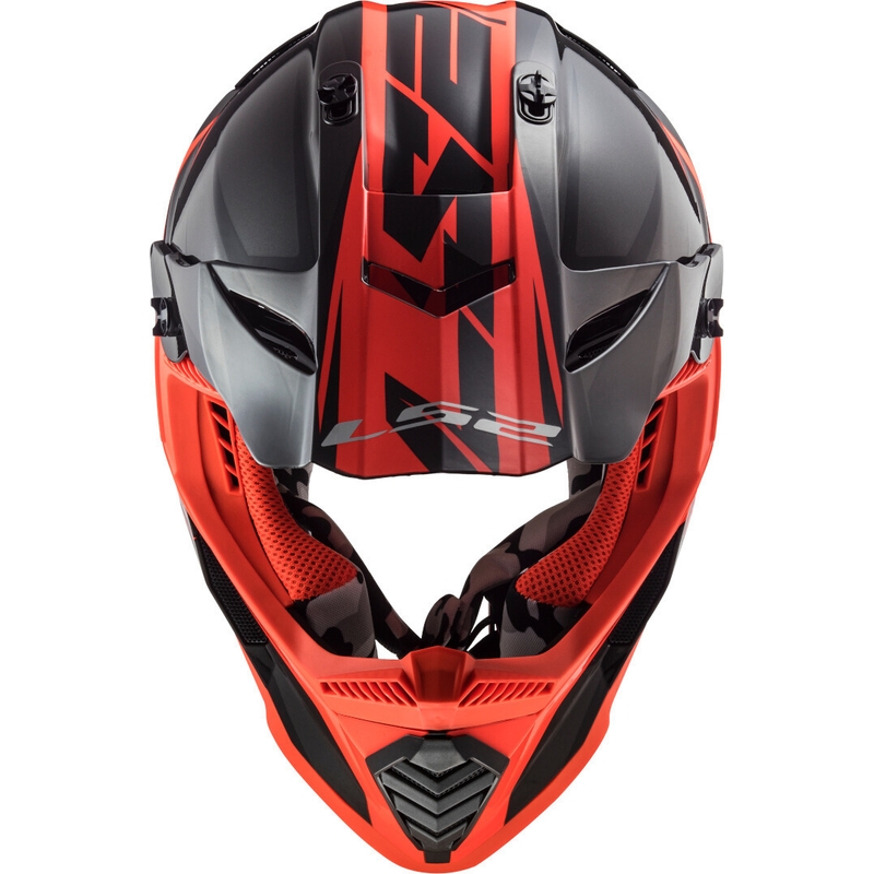 LS2 MX437 Fast Evo Roar Motocross kaciga Black Red rasprodaja