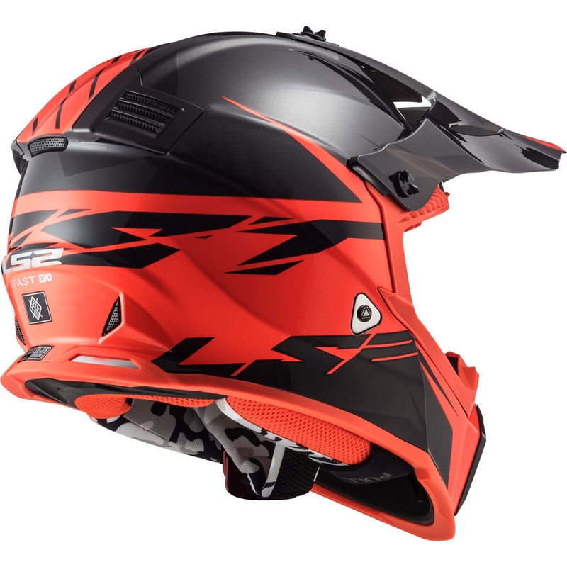 LS2 MX437 Fast Evo Roar Motocross kaciga Black Red rasprodaja