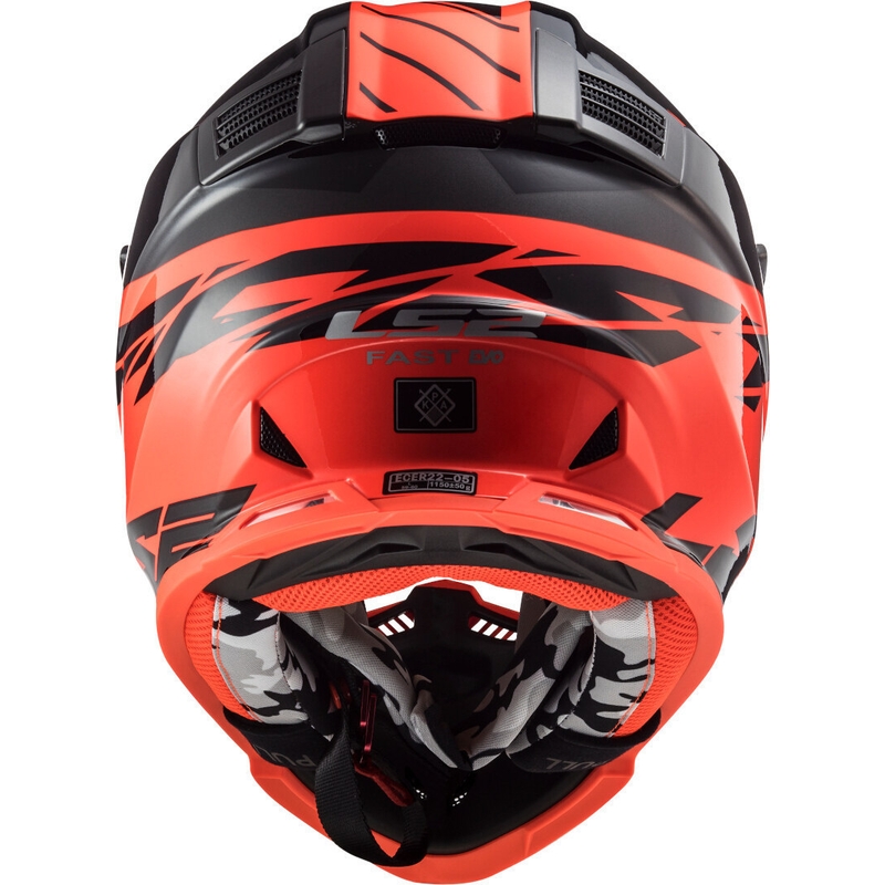 LS2 MX437 Fast Evo Roar Motocross kaciga Black Red rasprodaja