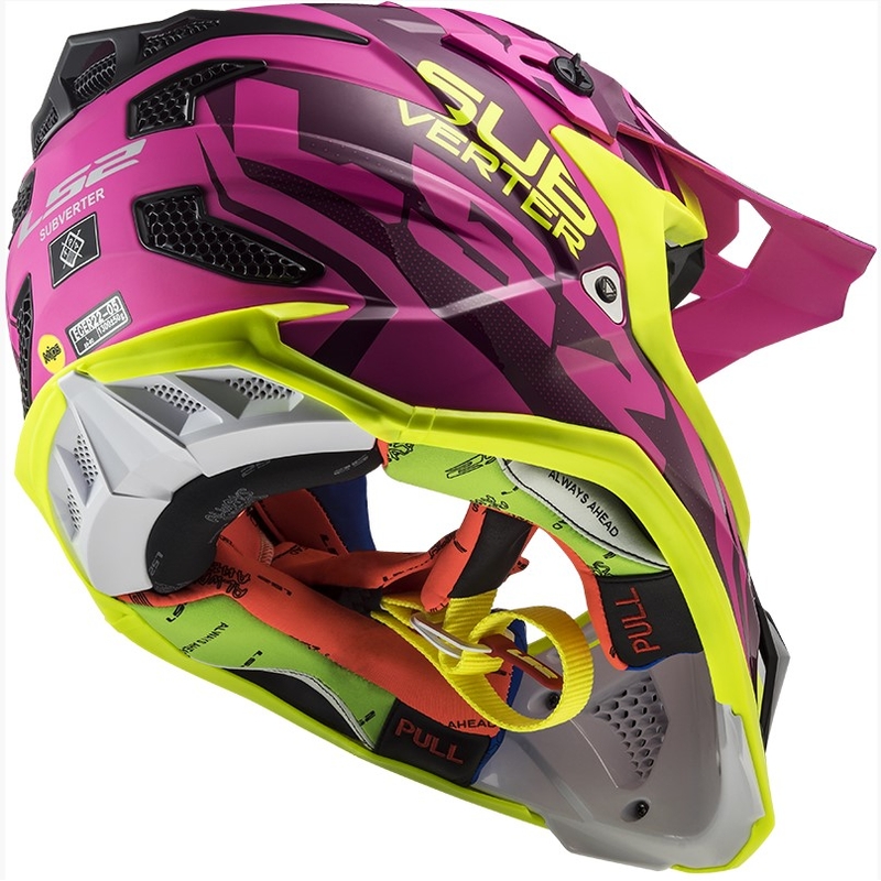 LS2 MX470 Subverter Troop kaciga za motocross Pink-Fluo Yellow rasprodaja