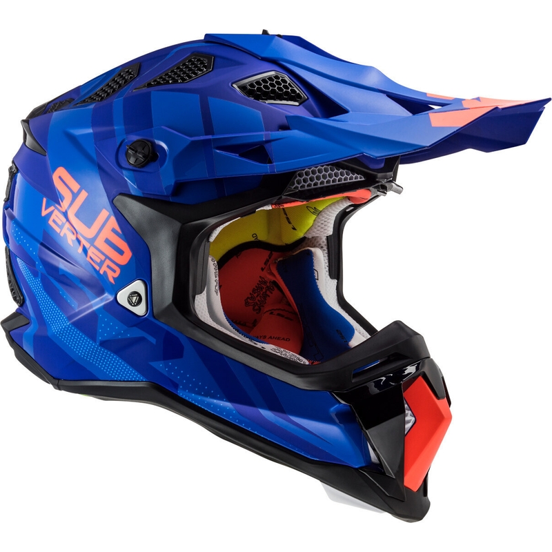 LS2 MX470 Subverter Troop plavo-narančaste kacige za motocross rasprodaja