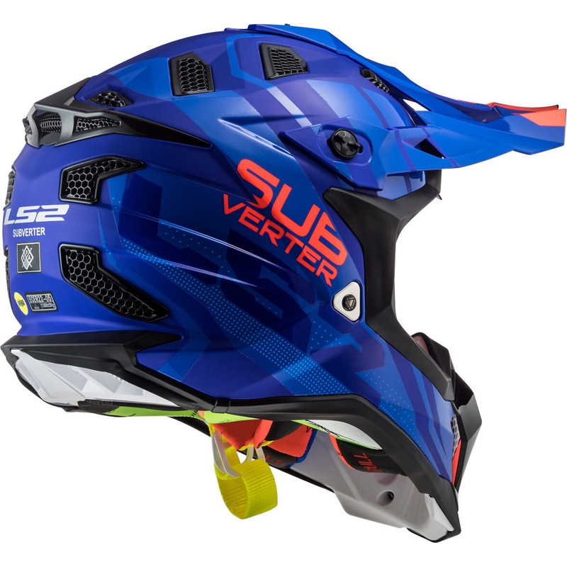 LS2 MX470 Subverter Troop plavo-narančaste kacige za motocross rasprodaja