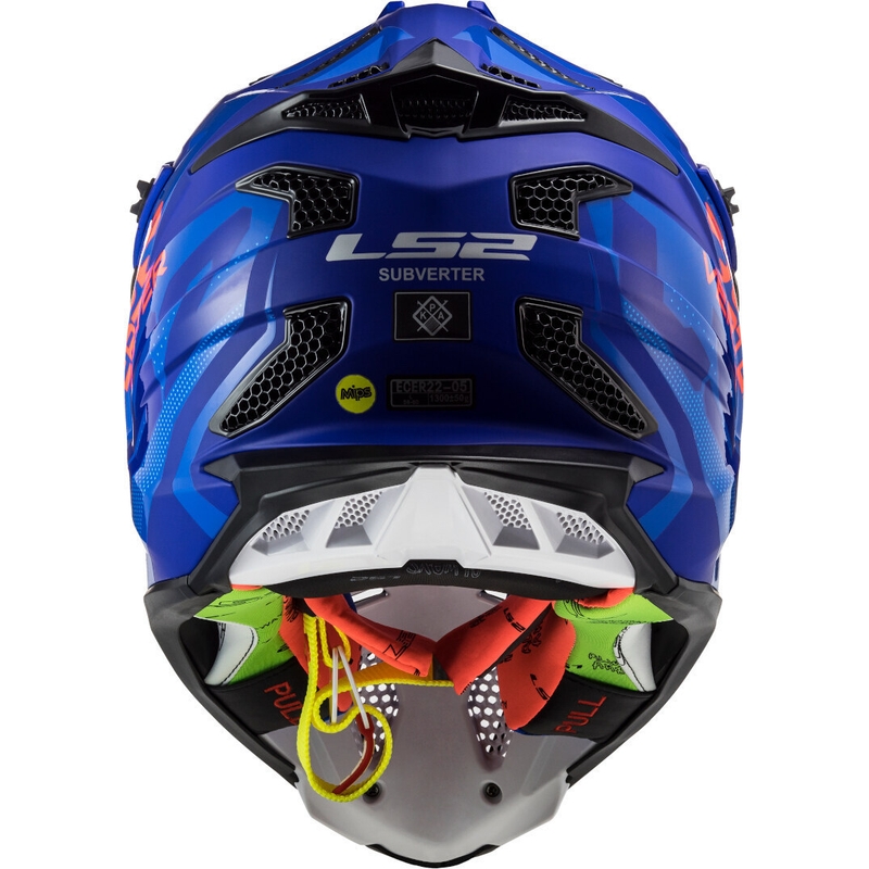 LS2 MX470 Subverter Troop plavo-narančaste kacige za motocross rasprodaja